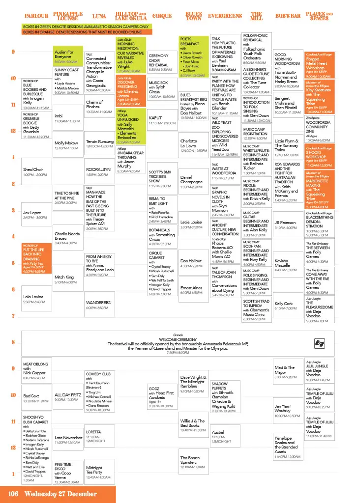 Woodford Folk Festival Dates 2023/2024, Tickets & Program Schedule