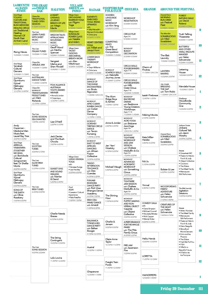 Woodford Folk Festival Dates 2023/2024, Tickets & Program Schedule